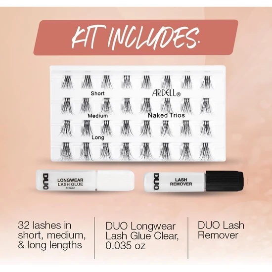 Ardell Naked Lashes Trios Kit 32 Trios