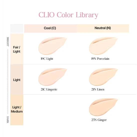 Clio Kill Cover Mesh Glow Essential Cushion Set #19C Light