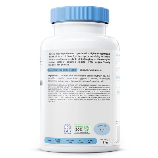 Osavi Omega-3 Vegan 250mg DHA Softgels 120 Softgels