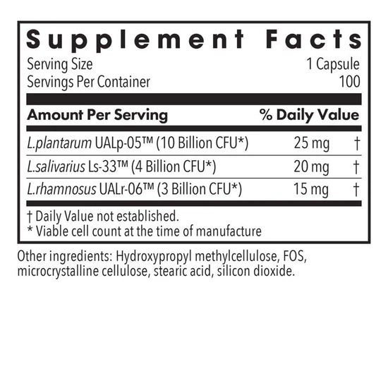 Allergy Research Group Lactobacillus plantarum/rhamnosus/salivarius Capsules 100 Capsules