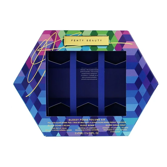 Fenty Beauty Glossy Posse Volume 6.0 Trio Gloss Bomb Cream + Gloss Bomb + Gloss Bomb Heat