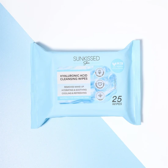 Sunkissed Skin Hyaluronic Acid Cleansing Wipes 25 Pieces