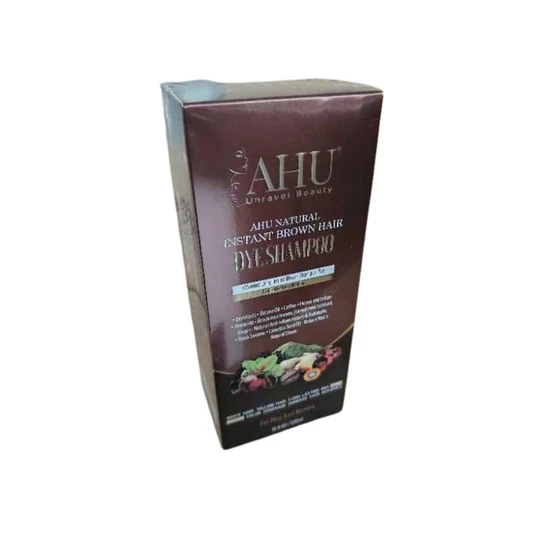 AHU Natural Instant Brown Hairdye Shampo 500ml