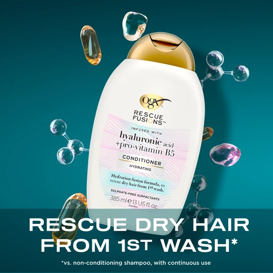 OGX® Rescue Fusions Hyaluronic Acid + Pro-Vitamin B5 Conditioner 385ml