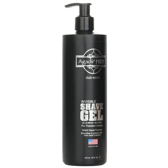 Agadir Argan Oil Men Invisible Shave Gel Oud Wood 473ml