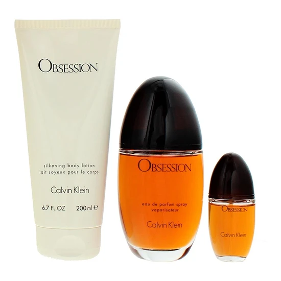 Calvin Klein Obsession For Women Eau De Parfum Gift Set Eau De Parfum 100ml +15ml + Body Lotion 200ml