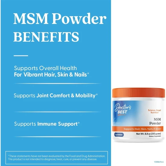 Doctor's Best MSM With OptiMSM Vegan Powder 250g