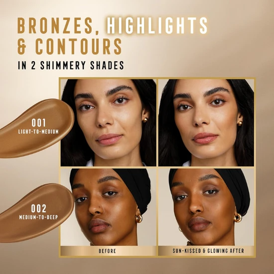Max Factor Miracle Pure Golden Glow Bronzer 001 Light-To-Medium