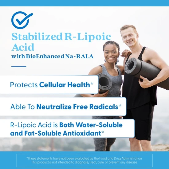 Doctor's Best Stabilised R-Lipoic Acid With BioEnhanced Na-RALA 200mg Vegicaps 60 Vegicaps
