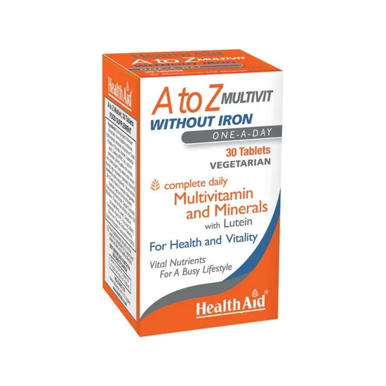 Health Aid A-Z Multivit Without Iron Tablets 30 Tablets