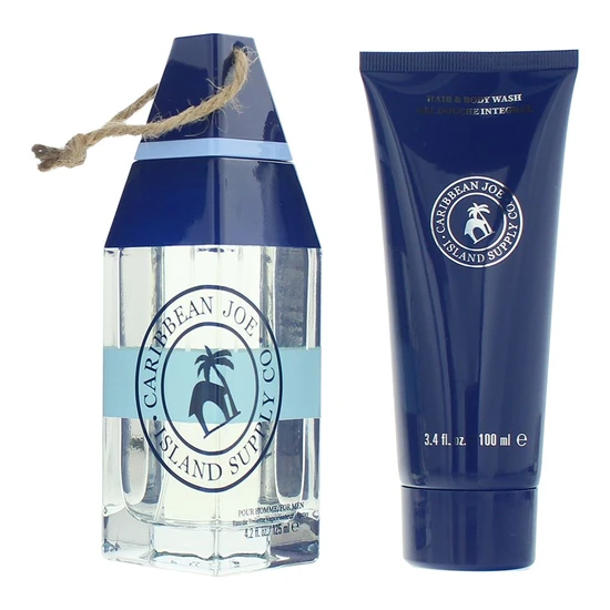 Caribbean Joe Azure Sails Eau De Toilette 125ml Gift Set 125ml & 100ml Body Wash