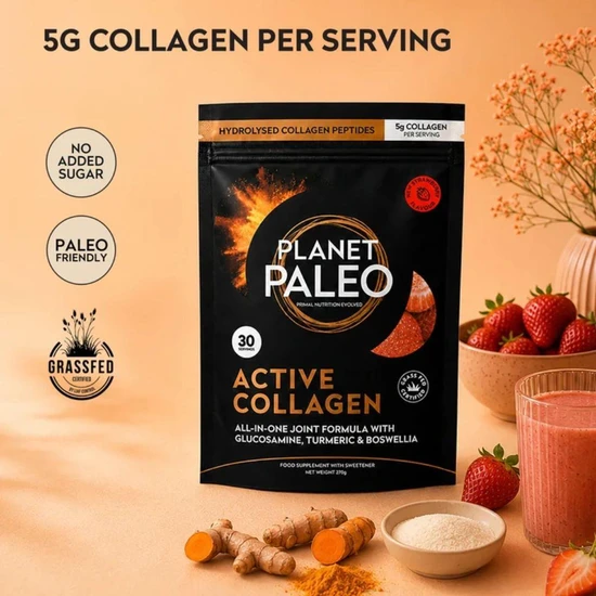Planet Paleo Active Collagen Powder Strawberry 270g