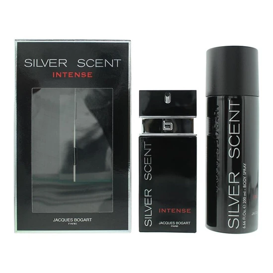 Jacques Bogart Silver Scent Intense 100ml Eau De Toilette Gift Set 100ml & 200ml Body Spray