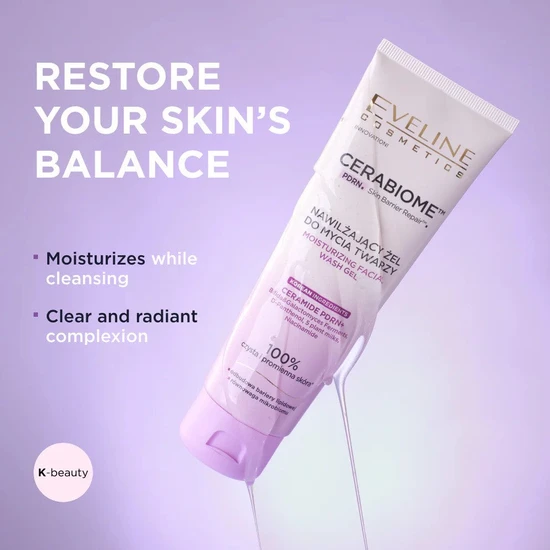 Eveline Cerabiome Moisturising Facial Wash Gel 140ml
