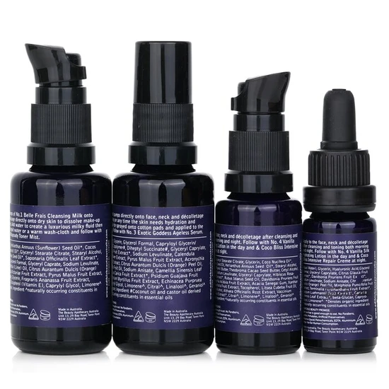 Edible Beauty On The Fly Travel Mini Kit Cleansing Milk 15ml+ Toner Mist 30ml+ Ageless Serum 10ml+ Hydrating Lotion 15ml