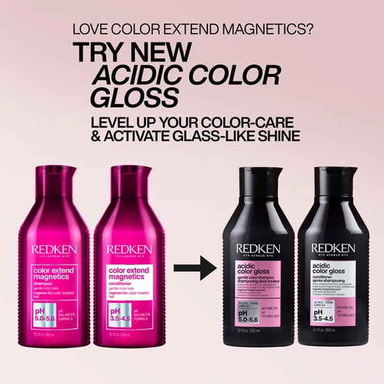 Redken Acidic Colour Gloss Sulphate-Free Shampoo & Acidic Colour Gloss Conditioner Duo 300ml x 2