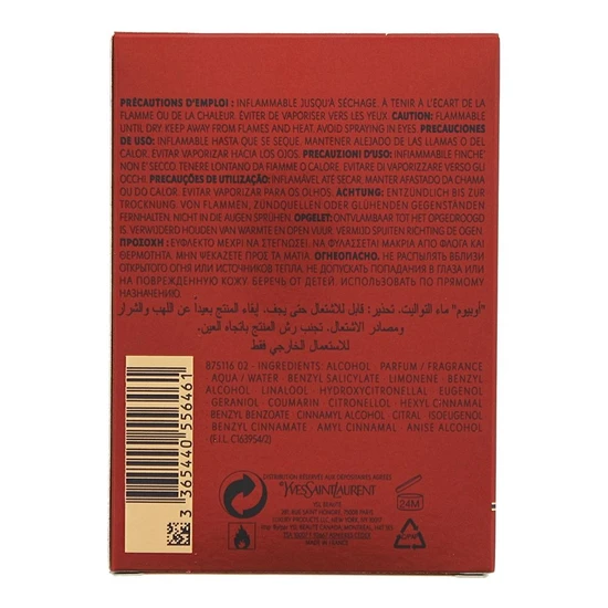 Yves Saint Laurent Opium Eau De Toilette 50ml