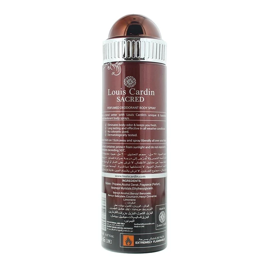 Louis Cardin Sacred Deodorant Body Spray 200ml
