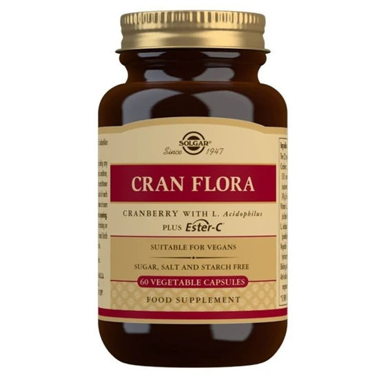 Solgar Cran Flora With Probiotics Plus Ester-C Tablets 60 Tablets