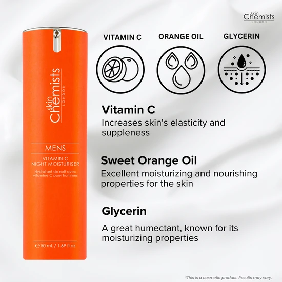 skinChemists Men's Vitamin C Night Moisturiser 50ml
