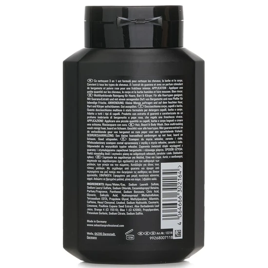 Sebastian Professional Seb Man The Multitasker Hair, Beard & Body Wash 250ml