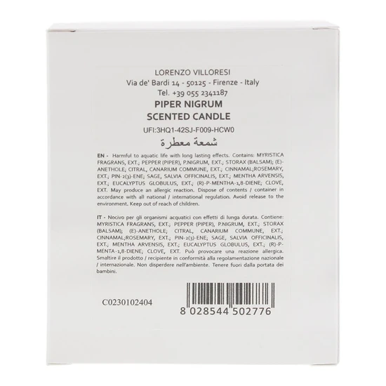 Lorenzo Villoresi Piper Nigrum Candle 190g