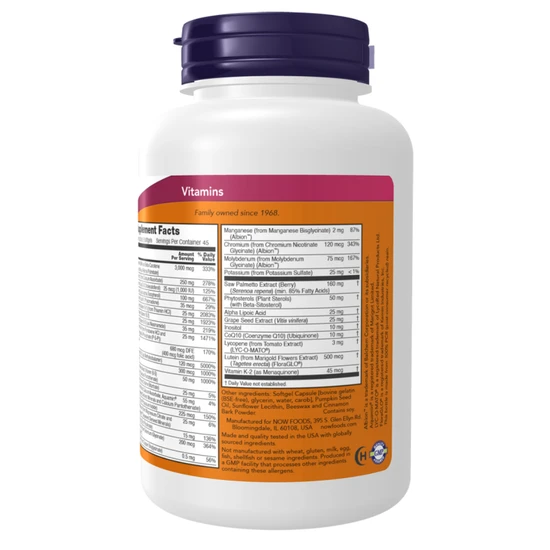 NOW Foods ADAM Multi-Vitamin For Men Softgels 90 Softgels