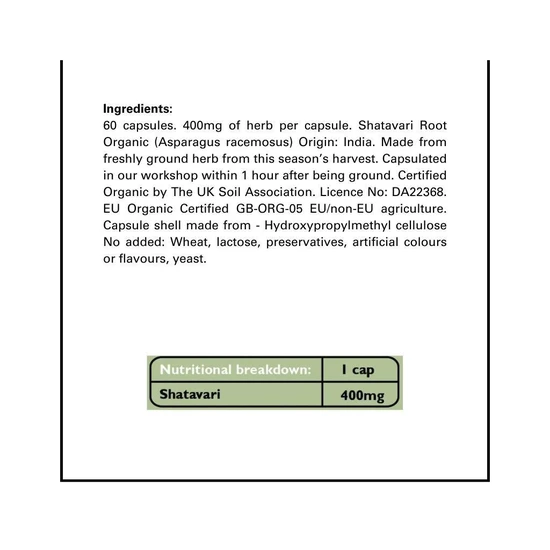 Fushi Organic Shatavari 60 Capsules