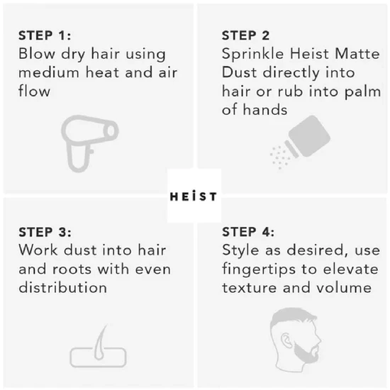 Heist Labs Matte Dust Hair Styling Powder 20g