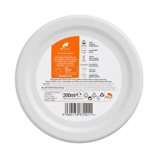 Dr. Organic Manuka Honey Restore & Nourish Body Butter 200ml