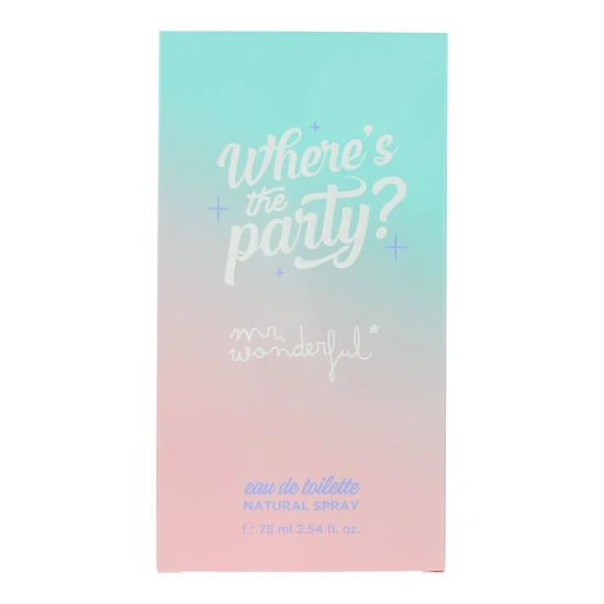Mr Wonderful Where's The Party? Eau De Toilette 75ml