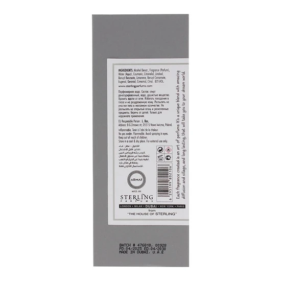 Armaf Artistic Perfumery AR Eau De Parfum 100ml