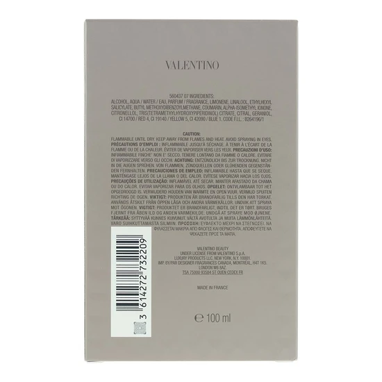 Valentino Uomo Eau De Toilette 100ml