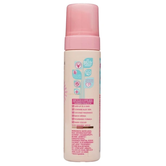 Sunkissed 95 Percent Natural Self Tan Mousse Medium