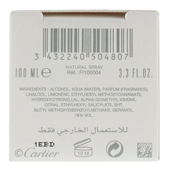 Cartier Rivieres Insouciance Eau De Toilette 100ml