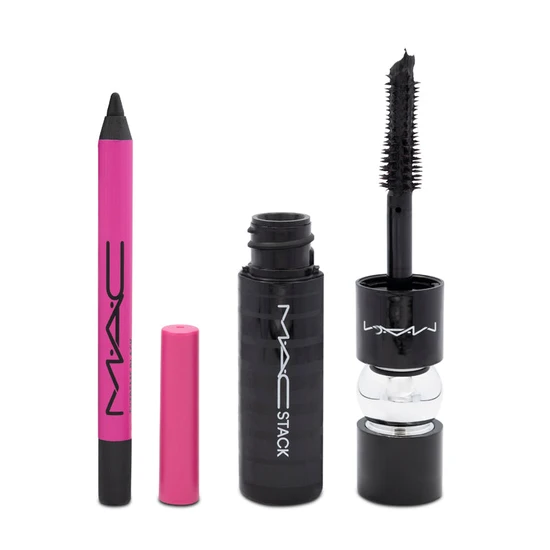 MAC Black Mac Stack Mascara & Eyeliner Travel Eye Kit