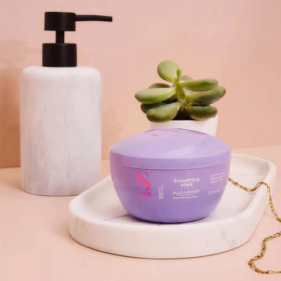 Alfaparf Semi Di Lino Smooth Smoothing Hair Mask For Frizzy Hair