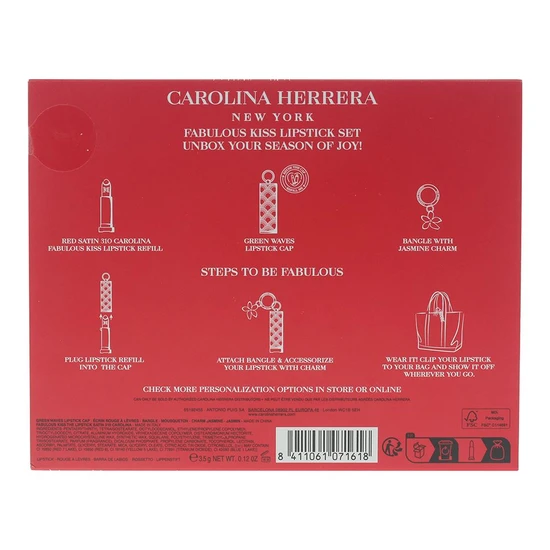 Carolina Herrera Fabulous Kiss Satin Red Lipstick 310