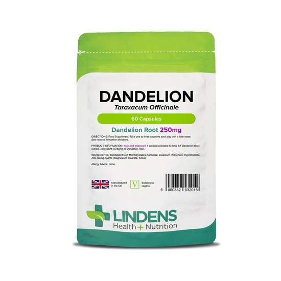 Lindens Dandelion 250mg Capsules 60 Capsules