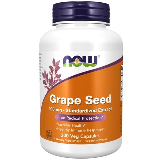 NOW Foods Grape Seed Standardised Extract 100mg 200 Capsules