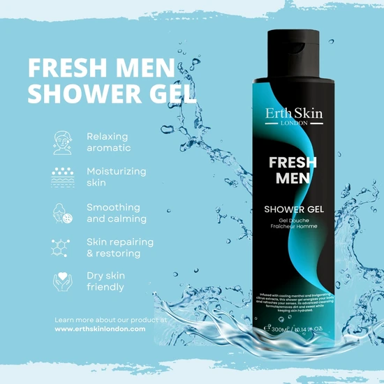 Erth Skin London Fresh Men Shower Gel