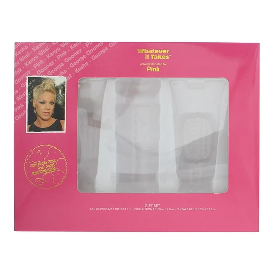 Pink Whatever It Takes Eau De Parfum 100ml Gift Set 100ml, 100ml Body Lotion & 100ml Shower Gel