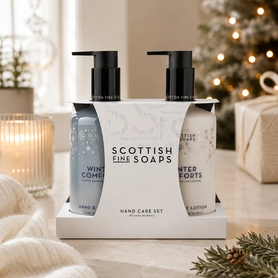 Scottish Fine Soaps Winter Comforts Hand Care Set Pump Bottles 2X300ml