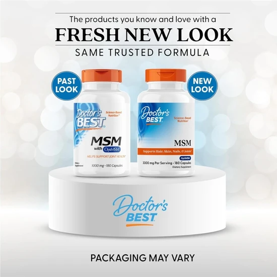 Doctor's Best MSM With OptiMSM 1000mg Capsules 180 Capsules