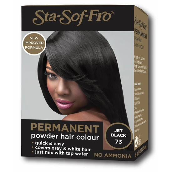 Sta-Sof-Fro Permanent Powder Hair Colour New Formula 8g / Black