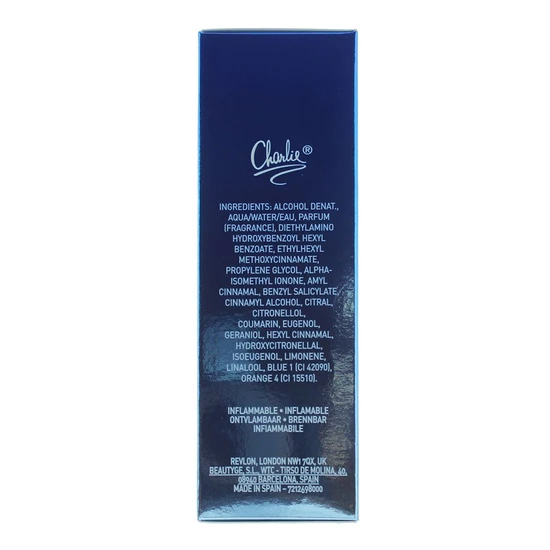 Revlon Charlie Blue Eau Fraiche Eau De Toilette 100ml