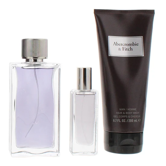 Abercrombie & Fitch First Instinct Eau De Toilette Gift Set 15ml + Shower Gel 200ml