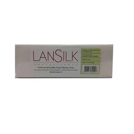 Lansilk Professional Quality Paper Waxing Strips 100 Strips / White
