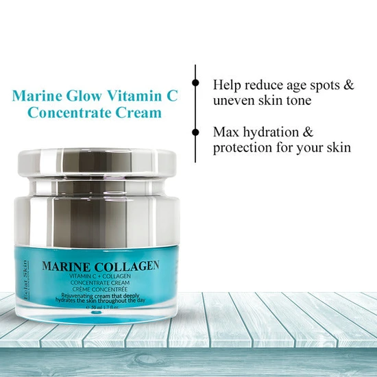 Erth Skin London Marine Glow + Vitamin C Concentrate Cream + Marine Collagen Night Cream 50ml + 50ml