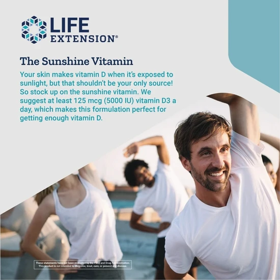 Life Extension Vitamin D3 5000iu 60 Softgels